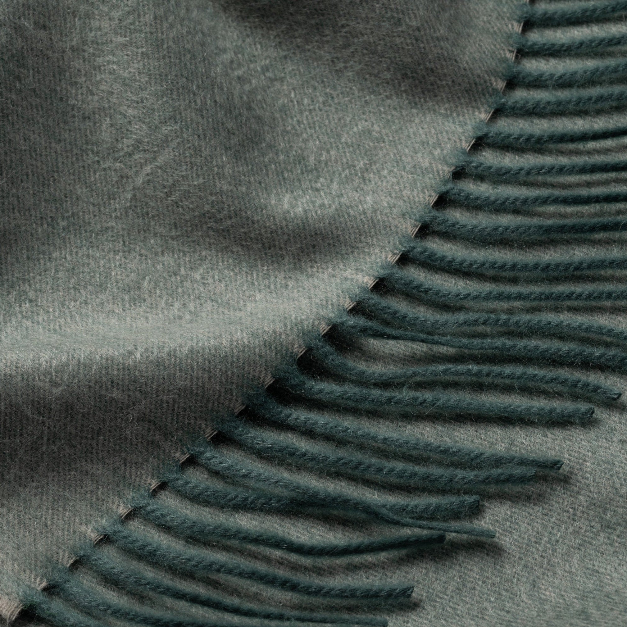 Sage Huntergreen Green Cashmere Throw Blanket VERDEROCCIA FIRENZE